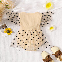 New Mesh Flying Sleeve Short Sleeve Romper