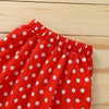 Toddler Kids Girls Solid Color Sleeveless Suspender Top Wave Point Skirt Set - PrettyKid