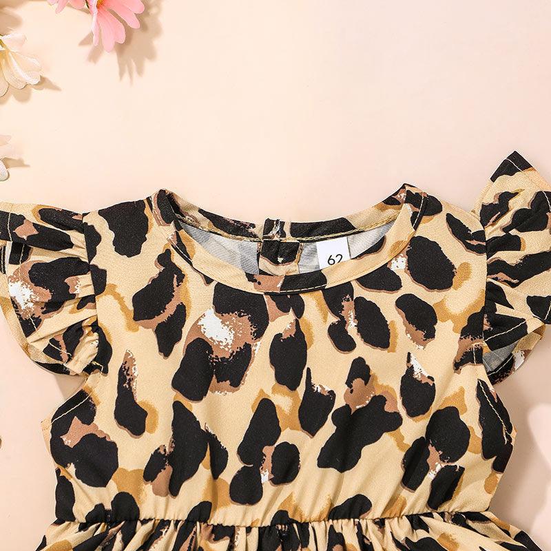 Baby Girl Summer Sleeveless Leopard Print Jumpsuit - PrettyKid