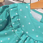 Toddler Kids Girls Solid White Dot Print Dress - PrettyKid