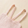 Toddler Kids Girls Pink Cotton Bandage Sleeveless Suspender Jumpsuit - PrettyKid