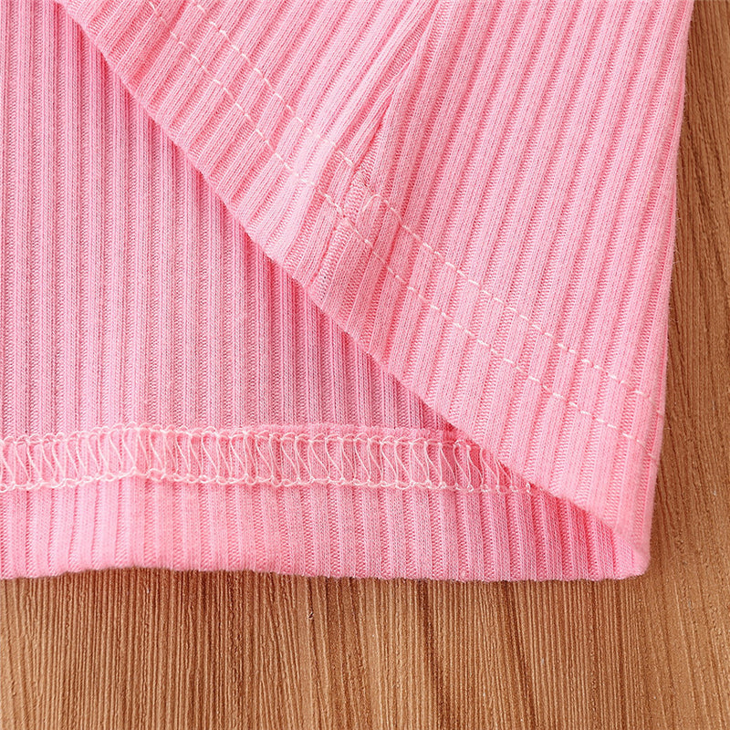 Toddler Kids Girls Solid Color Vest Denim Pants Set Children's Wholesale Clothing Vendors - PrettyKid