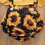 Onesie Infant Sunflower Onesie Ruffle Sleeve Summer Onesie - PrettyKid