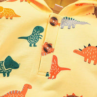 2021 Baby Boys Cartoon Dinosaur Print Hoodie Jumpsuit - PrettyKid