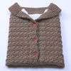 Baby Button Solid Knitted Padded Thickening Winter Sleeping Bag - PrettyKid