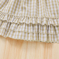 Kids Girls Long Sleeves Plaid Dress Wholesale Girls Dresses - PrettyKid