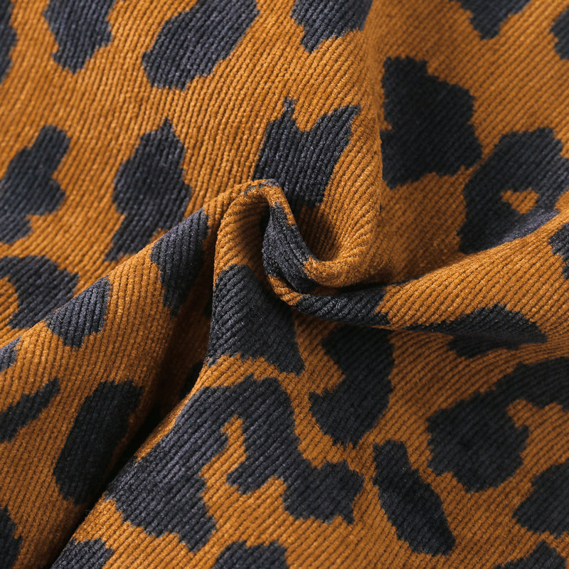 Toddler Kids Boys Girls Corduroy Leopard Strap Jumpsuit Wholesale Baby Clothes Bulk - PrettyKid