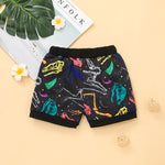 Toddler Kids Boys Summer Solid Color Cartoon Printed Vest and Shorts Set - PrettyKid