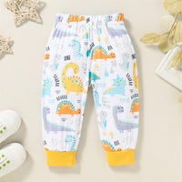 Toddler Boys Dinosaur Print Hoodie Pants Set - PrettyKid