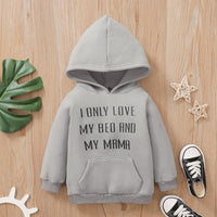 Toddler Kids Boys Girls Solid Letter Printed Long Sleeve Hoodie - PrettyKid