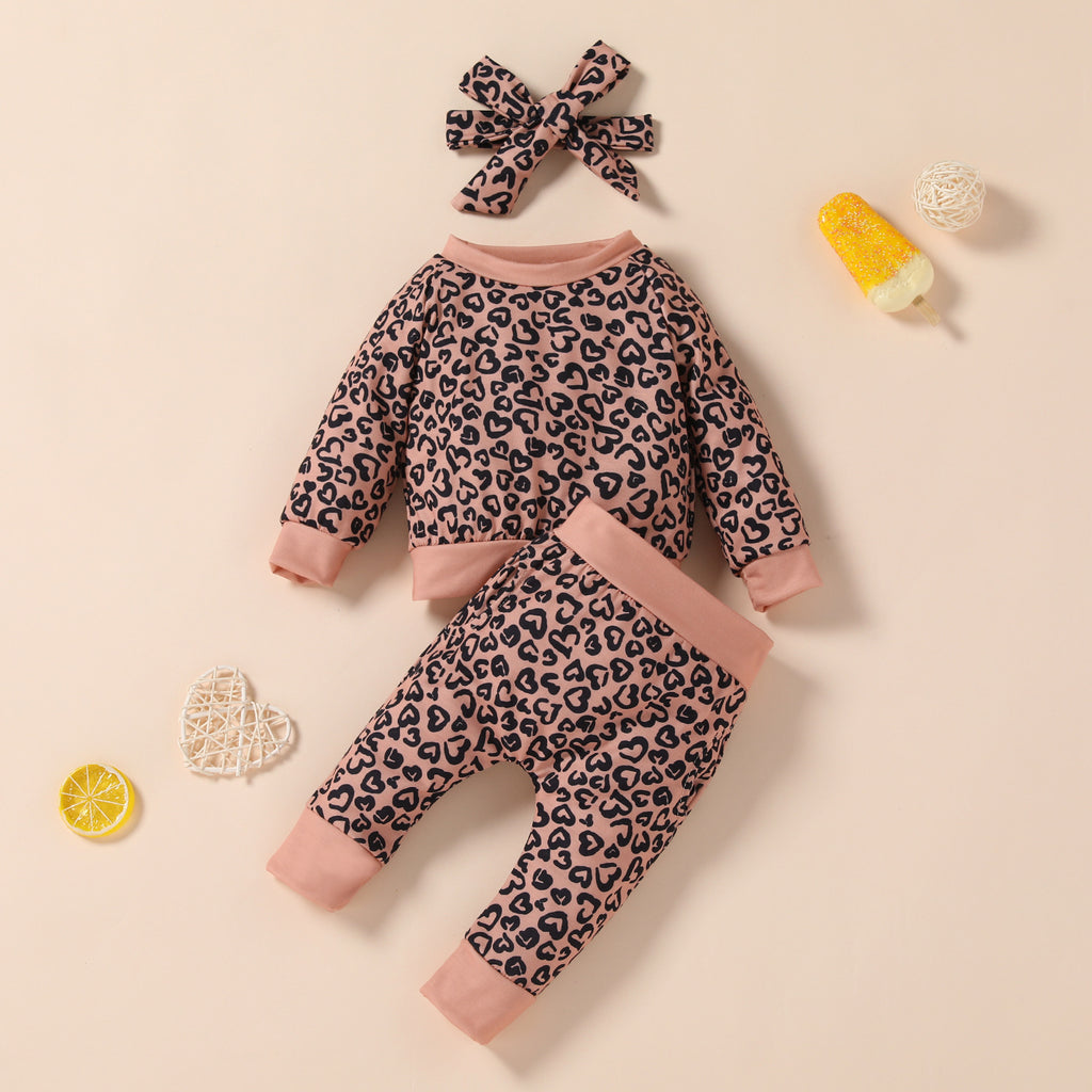 Toddler Kids Girls Long Sleeve Leopard Suit - PrettyKid