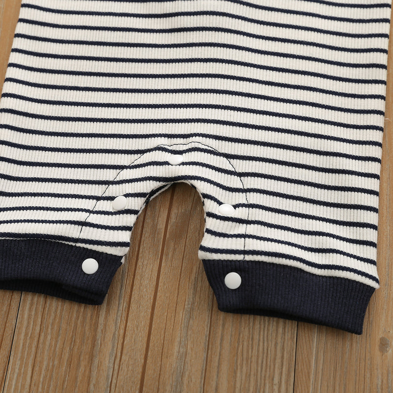 Toddler kids summer sleeveless striped jumpsuit baby crawling suit - PrettyKid