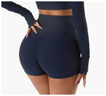 Women Sports and Fitness Shorts Europe and The United States Buttocks Bare Yoga Pants Female Models of High-waisted Lifting Sense Tight Shorts - PrettyKid