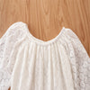 Toddler Kids Girls White Lace Short Sleeve Top Denim Shorts Set Wholesale Girls Boutique Clothing - PrettyKid