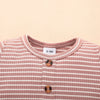 Toddler Boys Girls Striped Short Sleeve Crew Neck T-shirt Top - PrettyKid