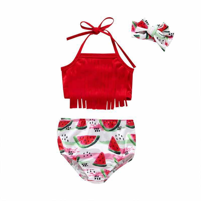 Infant and Young Children's Fashion Split Swimsuit Suit Three-piece Set - PrettyKid