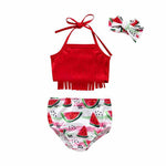 Infant and Young Children's Fashion Split Swimsuit Suit Three-piece Set - PrettyKid