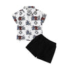 Boys' Short Sleeve Shirt+shorts Two-piece Children's Summer Holiday Cartoon Print Suit - PrettyKid
