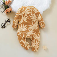 Baby Plant Printed Long Sleeve Jumpsuit - PrettyKid