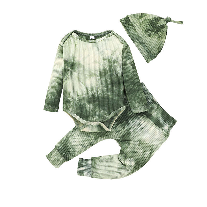 Baby Boys Girls Tie Dyed Long Sleeve One-piece Suit - PrettyKid