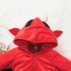 Baby Boys Halloween Red Long Sleeved Bat Hoodie - PrettyKid
