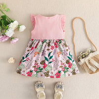 2023 Summer New Sleeveless Dress Baby Bow Print A-line Dress