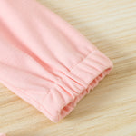 Toddler Kids Girls Solid Color Round Neck Long Sleeve Short Top Bow Tie Belt Pants Set - PrettyKid