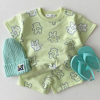 Children's Suit Summer Cotton Two-piece Suit - PrettyKid