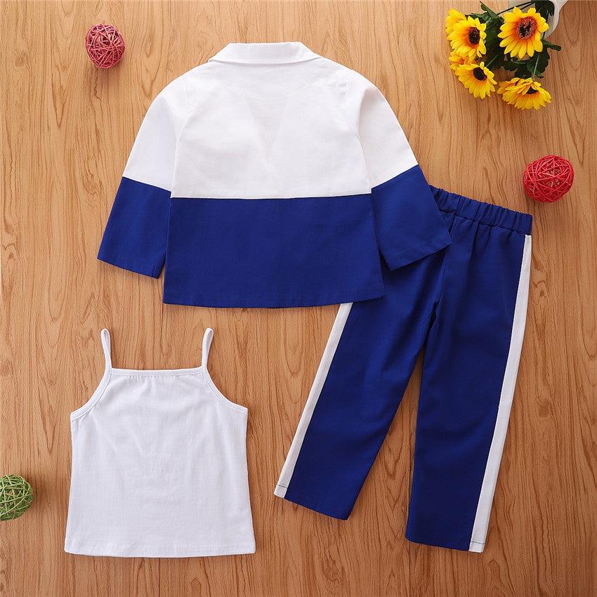 Autumn Kids Girl Solid Color Suit Trendy Girl Clothes Wholesale - PrettyKid