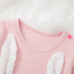 Baby Girl Solid Color Lovely Rabbit Jumpsuit - PrettyKid