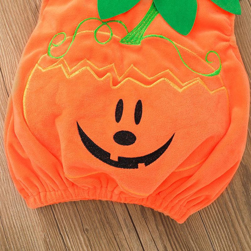 Baby Boys Girls Cute Pumpkin Dress Sleeveless Jumpsuit Halloween Dress Wholesale Baby Clothes Bulk - PrettyKid