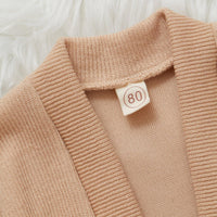 Toddler Kids Girls' Solid Color Knitted Coat Children's Boutique Clothing Suppliers - PrettyKid