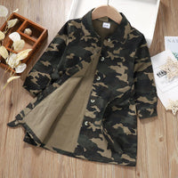 Toddler Girls Camouflage Waist Long Sleeve Dress - PrettyKid