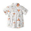 9M-5Y Boy Suit Sets Fox Print Shirts Suspender Shorts Wholesale Toddler Boy Clothes KSV382771 - PrettyKid