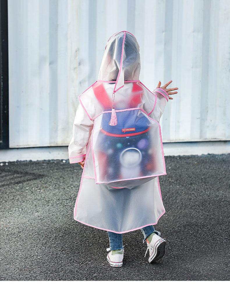 Transparent long one-piece raincoat for children - PrettyKid