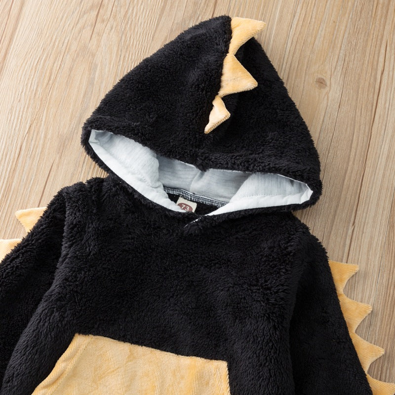 Toddler Boys' Dinosaur Solid Hoodie Set Kids Clothing Distributor - PrettyKid