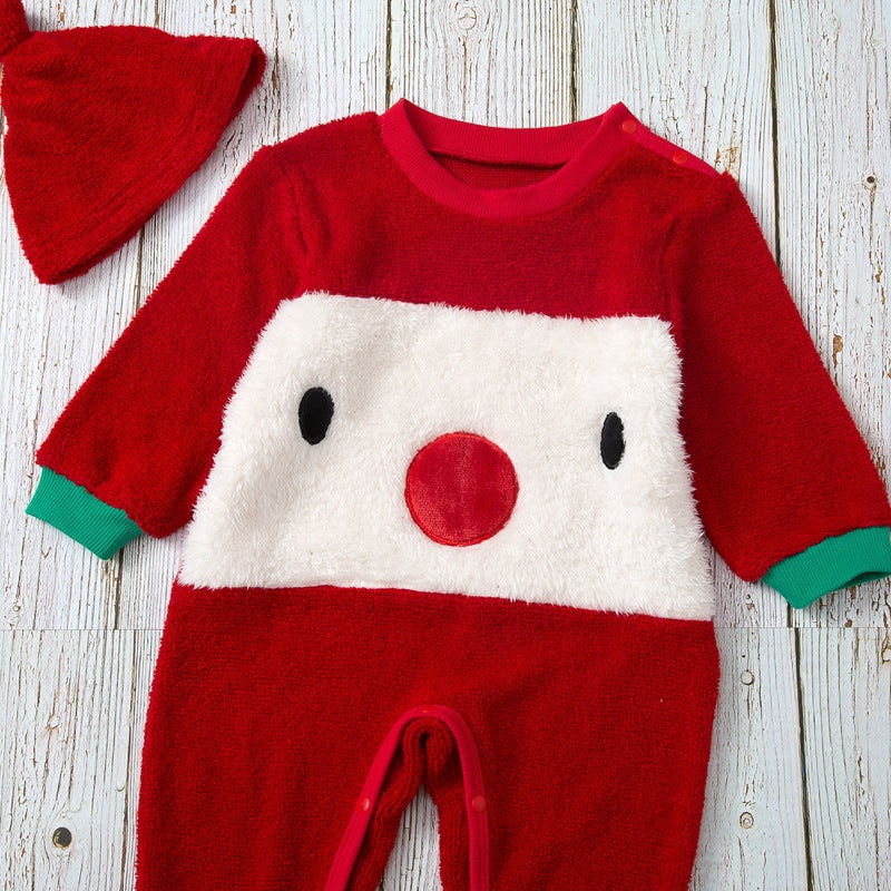 Baby Boys Girls Cute Red Deer Jumpsuit Christmas Clothes - PrettyKid