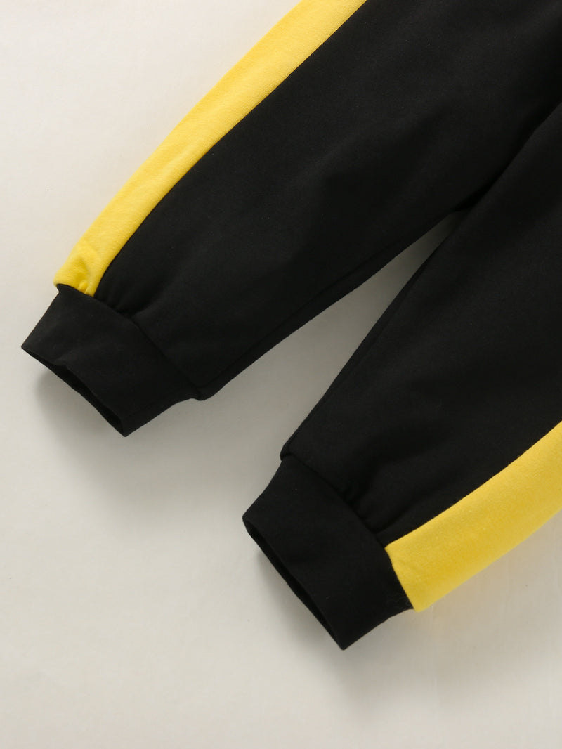 Toddler Boys Girls Long Sleeve Letter Printed Pullover Pants Set - PrettyKid