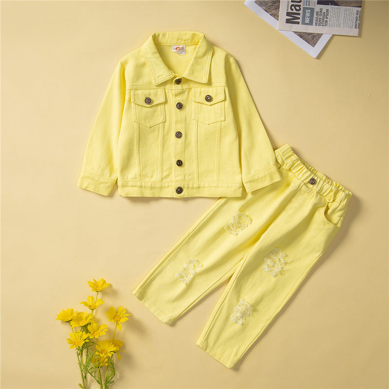 Spring and Summer New Girls' Suit Two Piece Long Sleeve Fashion Clothes for Children - PrettyKid