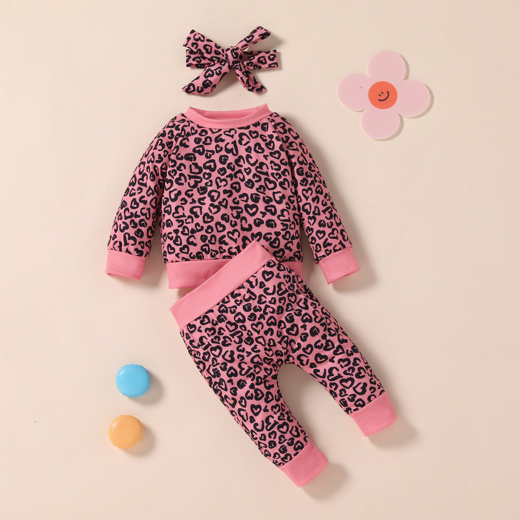 Toddler Kids Girls Long Sleeve Leopard Suit - PrettyKid