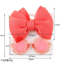 Children's Sun Lens with Combination Suit, Sun Visor, Space Cotton, Solid Color Hair Band