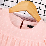 Toddler Kids Girl Summer Solid Color Sleeveless Polka Dot Dress - PrettyKid