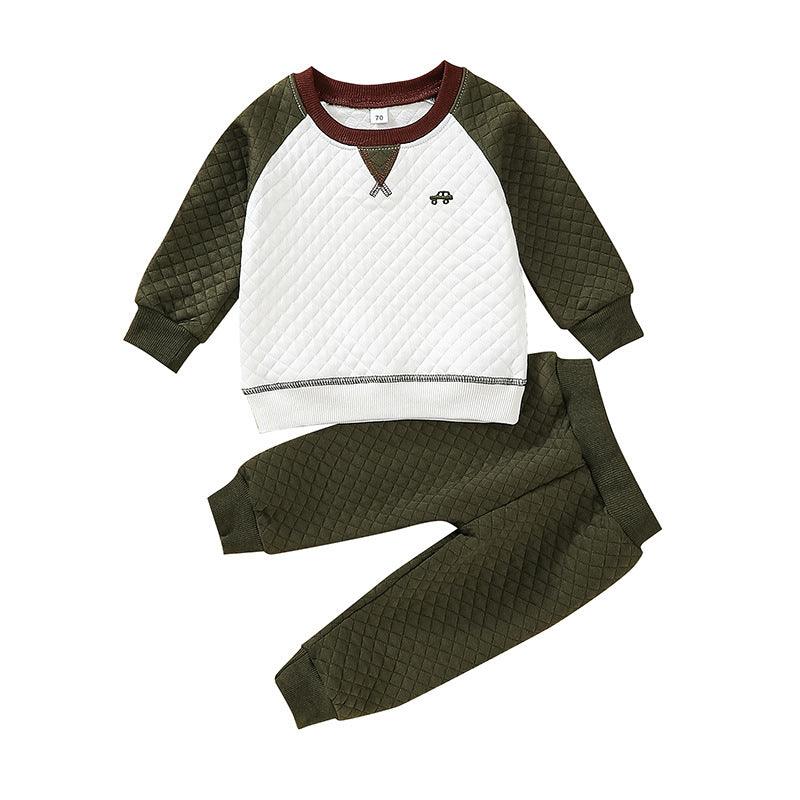 Children's Casual Long-sleeved Sweater+two-piece Trousers - PrettyKid