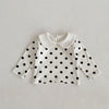 Toddler Kids Girls Solid Color Doll Collar Long-sleeved T-shirt Top - PrettyKid