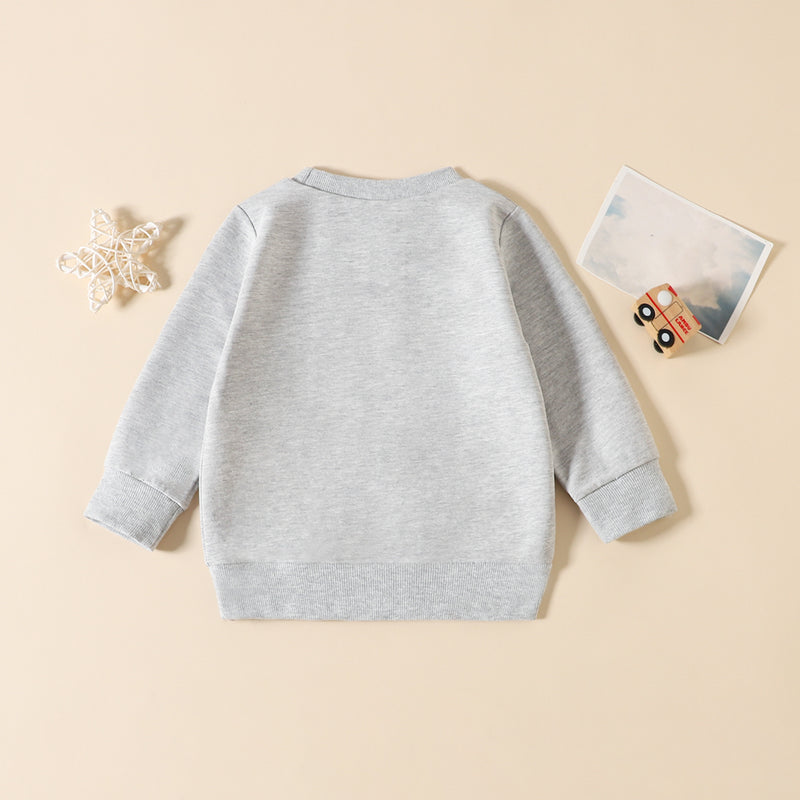 New Boys' Sweater Cartoon Letter Printed Sweater - PrettyKid