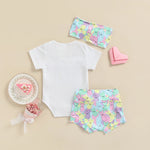New 2022 Summer Infants and Toddlers Short-sleeved Package Fart Harness Easter Bunny Shorts Baby Suit - PrettyKid
