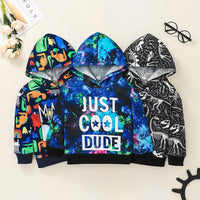 Toddler Boys Letter Printed Hoodie Jacket Children's Boutique Wholesale Vendors - PrettyKid