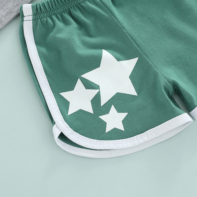 9M-4Y Independence Day Star Toddler Boys Sets T-Shirts & Shorts Wholesale Boys Clothes - PrettyKid