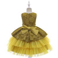 Kids Girls' Gauze Jacquard Fluffy Dress Children's Clothes Manufacturers Wholesale - PrettyKid