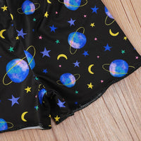 Black Camisole Star Print Suit - PrettyKid